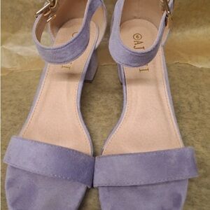 Ajvani Elegant Lavender Suede Heels